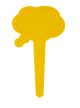 Think yellow plantenlabels (set van 4)